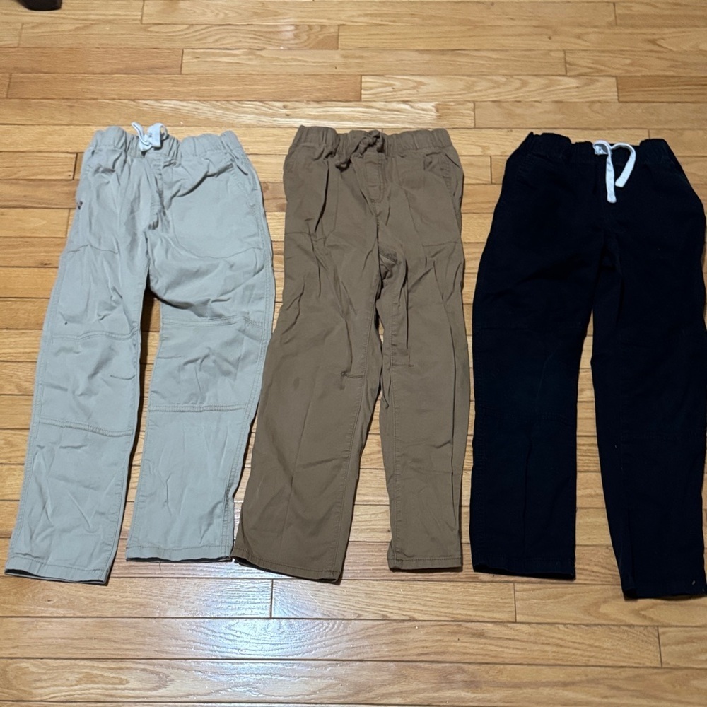 Kids' Cat&Jack Casual Pants Set - Black, Brown, and Tan